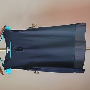 Cute black tank top with lace trim on bottom size M